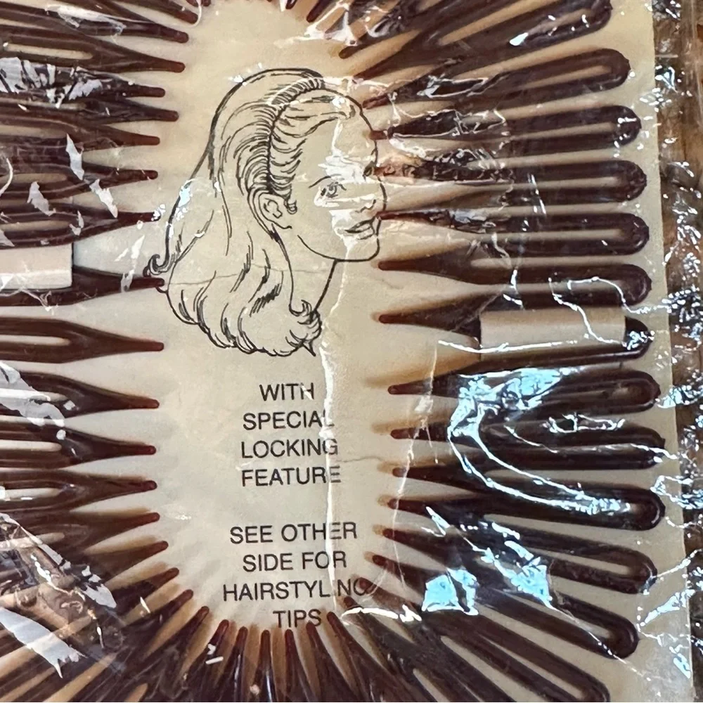 Goody hair accessory vintage 80s brown flexible comb 1059 NOS dead stock